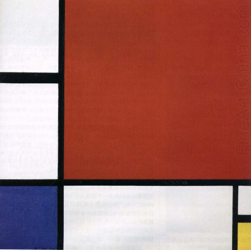 Piet Mondrian Red, blue and yellow composition